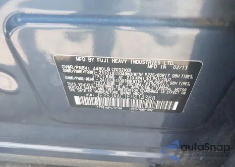 2014 Subaru Forester 2.5I z USA, uszkodzony, nr VIN JF2SJAAC1EH414368